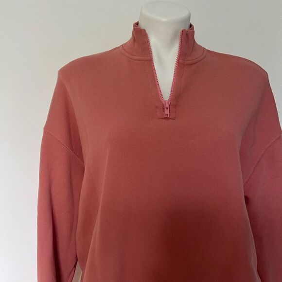 ATM Anthony Thomas Melillo French Terry quarter zip oversized pullover sweatshir - Picture 5 of 11